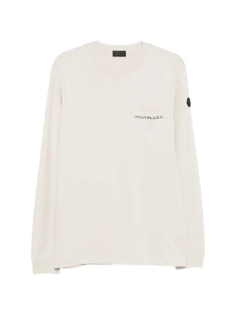 Moncler playera con logo estampado y manga larga