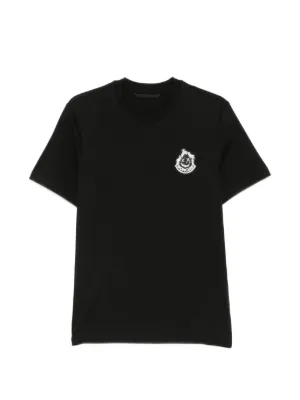 Moncler logo-embroidery T-shirt | Black | FARFETCH