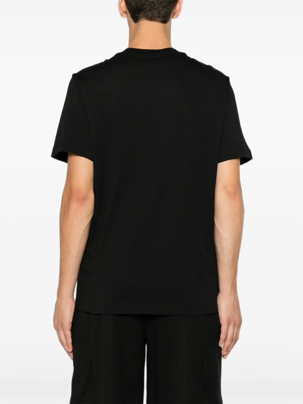 Moncler Katoenen T-shirt met logo Zwart