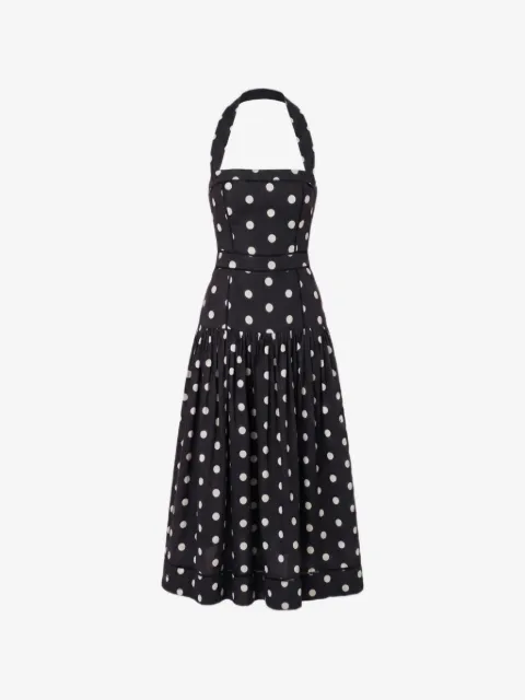 Nicholas Vivianne dress - black white polka-dot