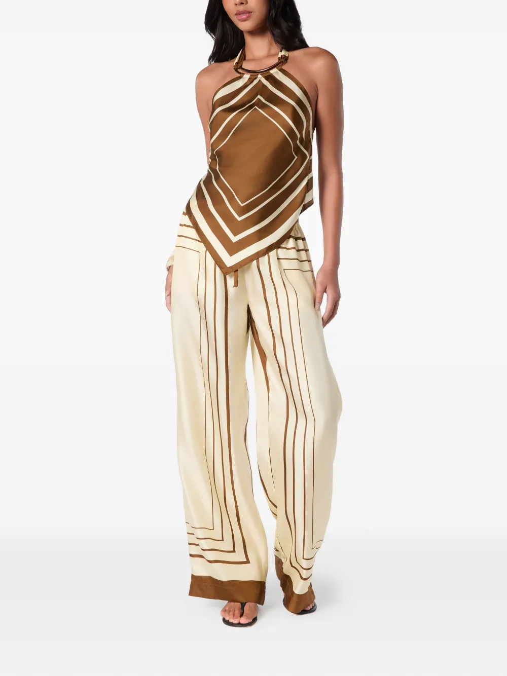  Nicholas Skye Halterneck Top - Marron 