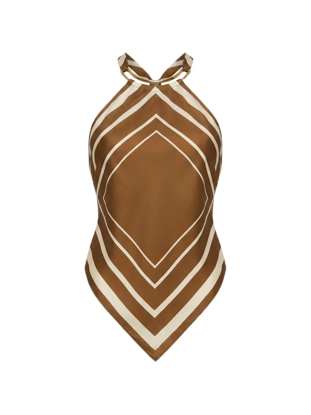 Nicholas Skye halterneck top - Marrone
