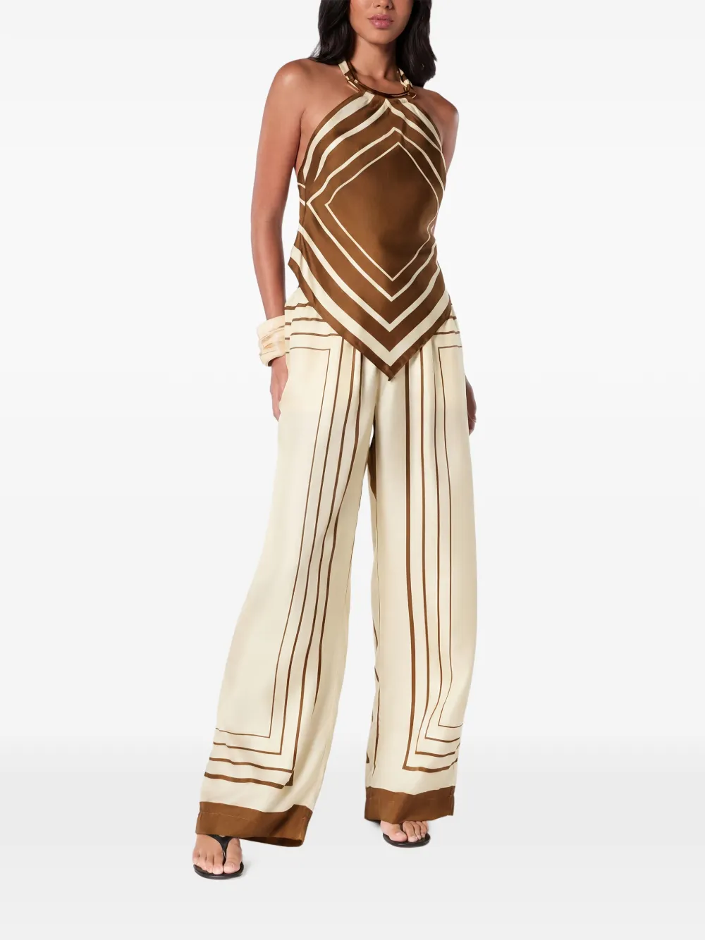  Nicholas Skye Halterneck Top - Marron 