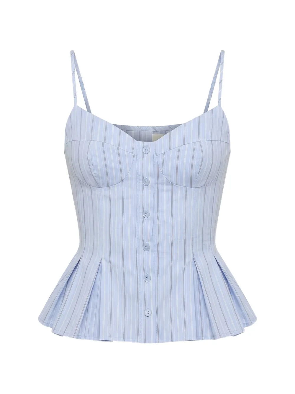 Nicholas Staci spaghetti-strap peplum top - Blu