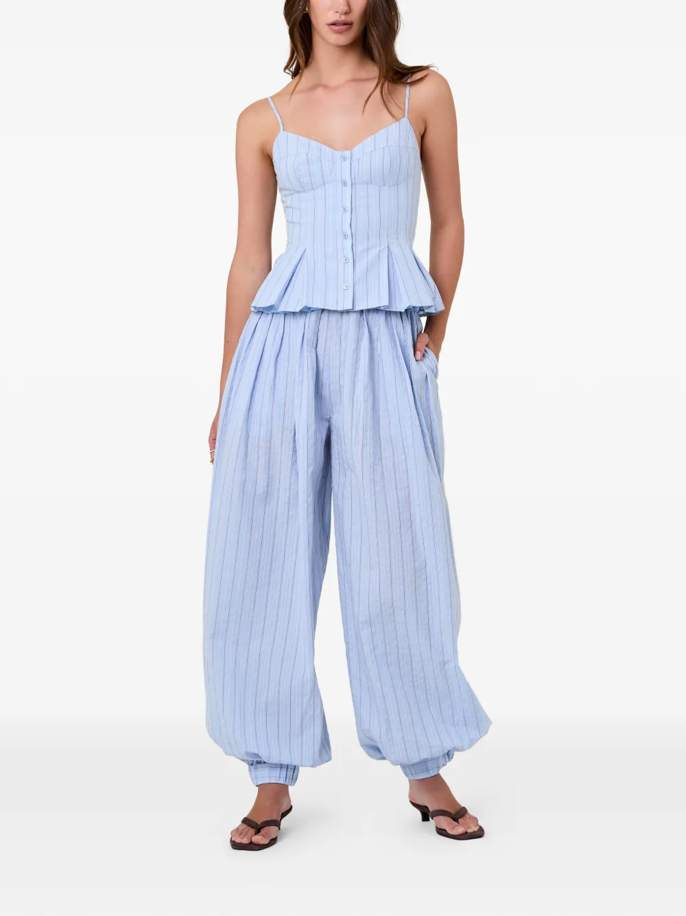  Nicholas Pantalones Liselle A Rayas - Azul 