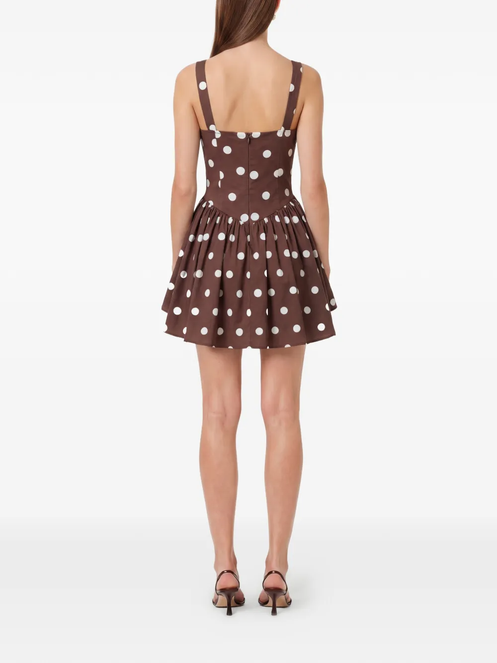 Nicholas Vittoria Dress - Mocha polka-dot | Brown | FARFETCH