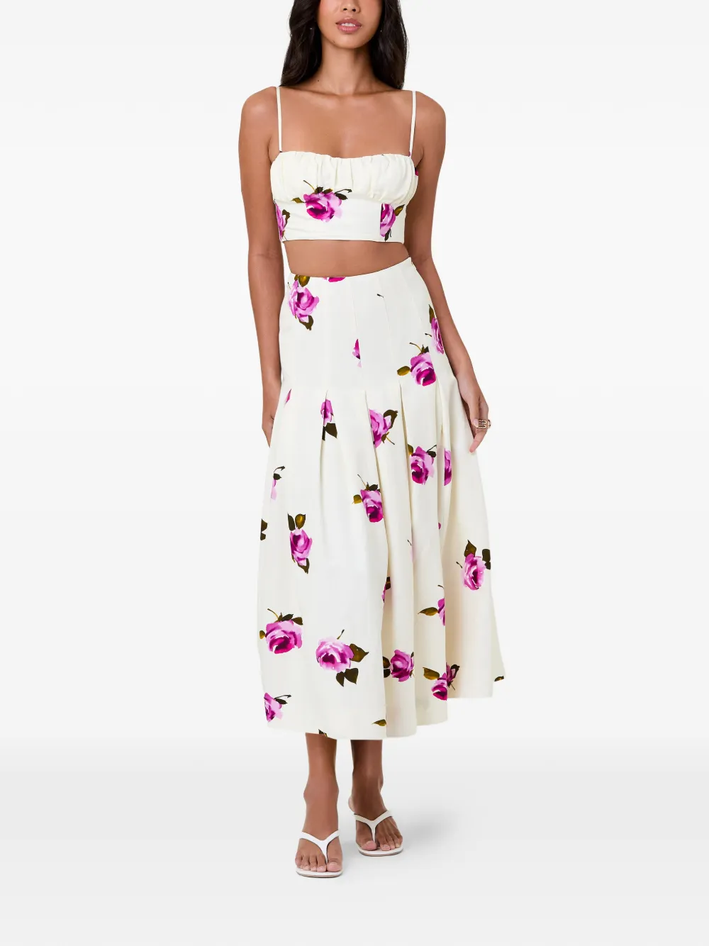 Nicholas Jordana pleated-waist skirt - Nude