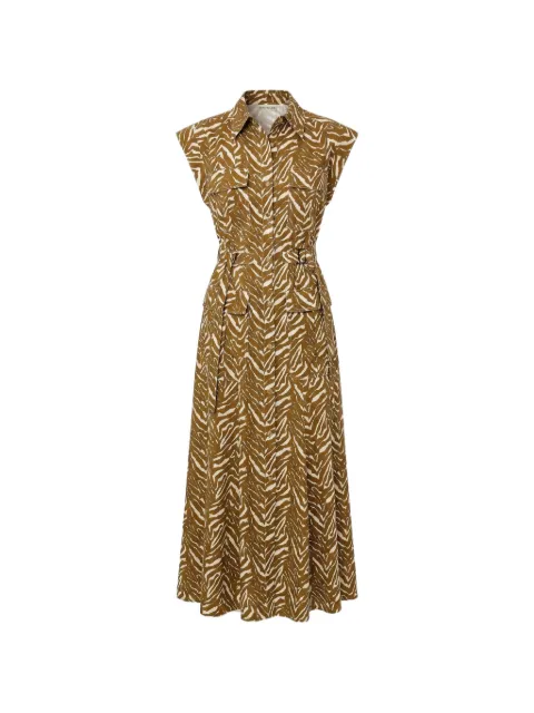 Nicholas Romina zebra-print midi dress