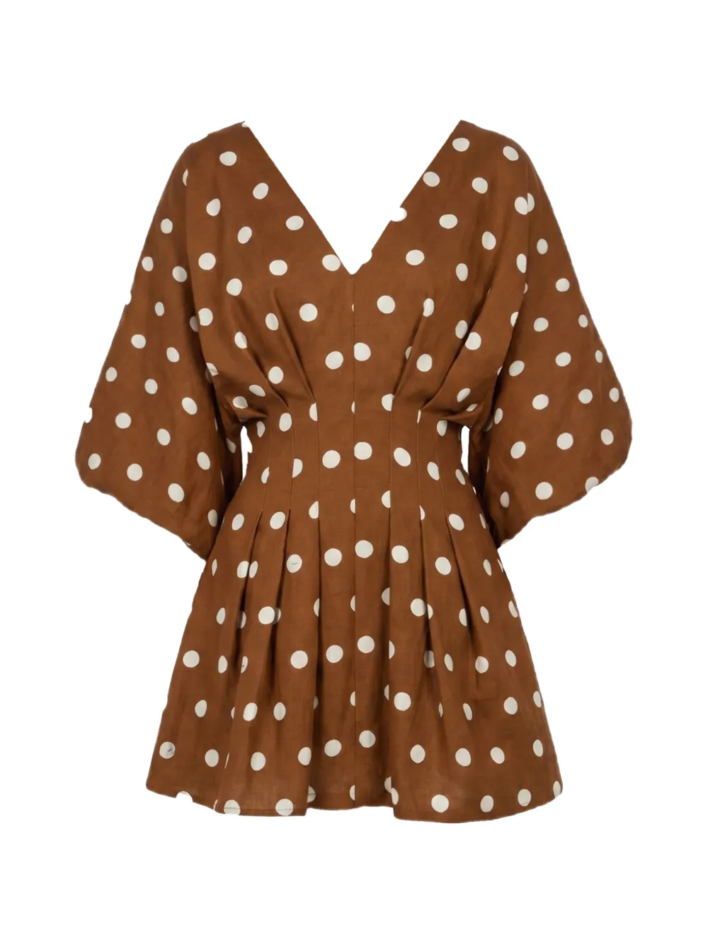 Nicholas Nicoline polka-dot mini dress - Marrone