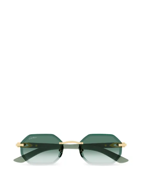 Cartier Eyewear lentes de sol geométricos sin armazón