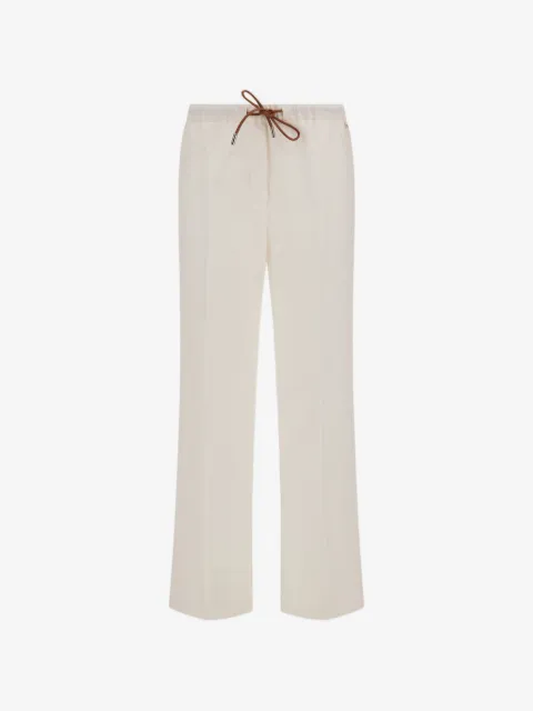 Herno pantalones de lino con cordones