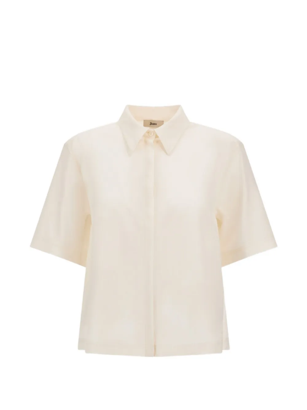 Herno short-sleeved wool shirt - Toni neutri