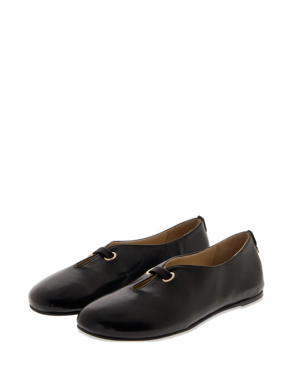 Herno eyelet-detail ballet flats - Nero