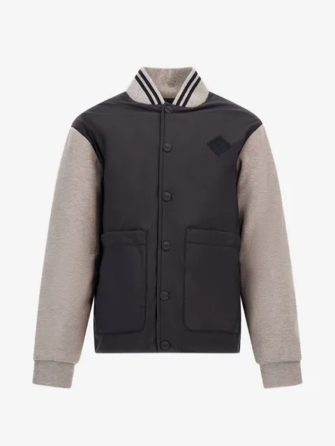 Herno Kids logo-patch bomber jacket