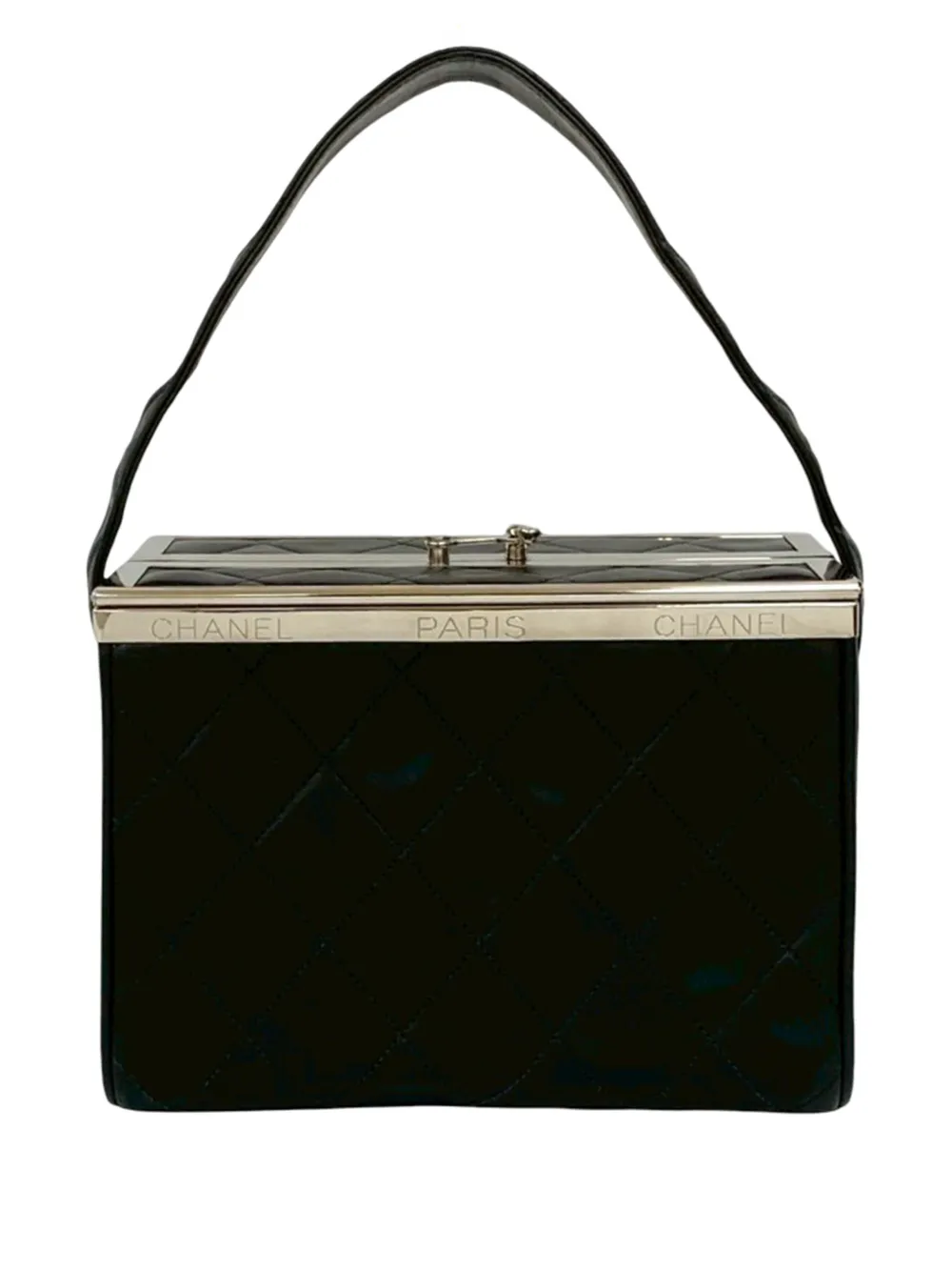 CHANEL Pre-Owned 1996-1997 Quilted Lambskin Box vanity bag - Black