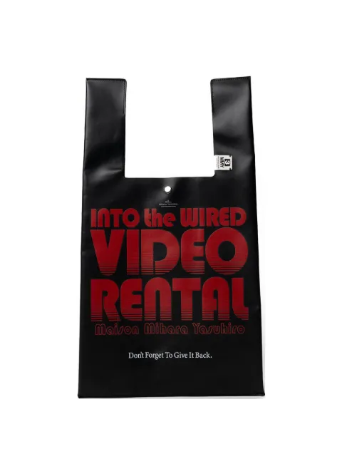 Maison MIHARA YASUHIRO Video Rental print leather tote bag