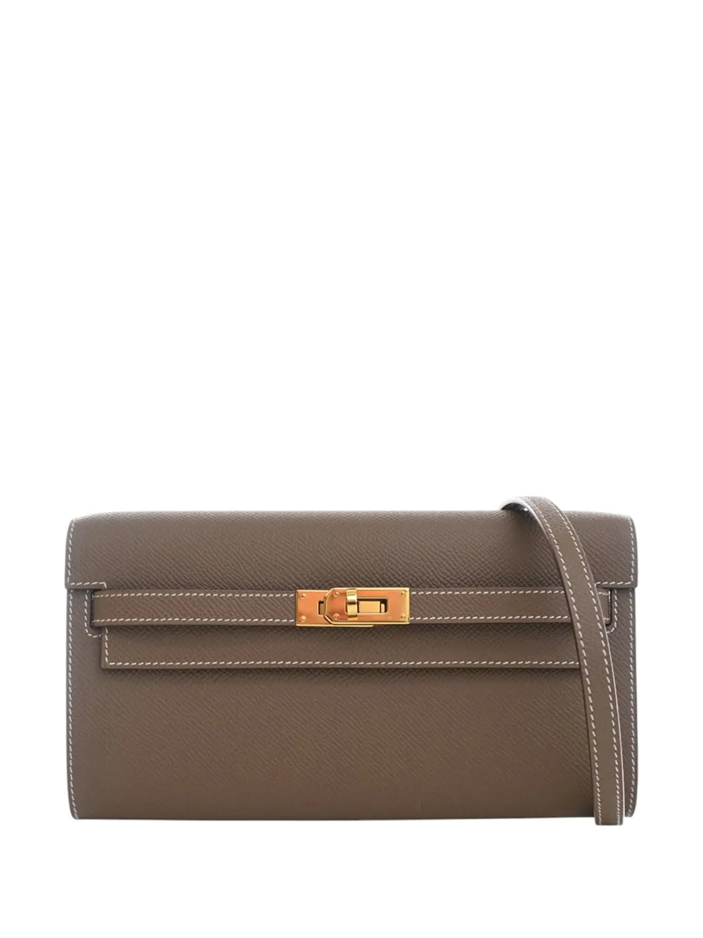 Hermès Pre-Owned 2025 Epsom Kelly To Go Wallet crossbody bag - Braun