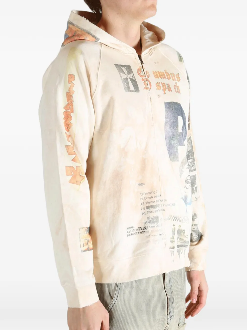  Saitos Sudadera Long Live Rock Con Capucha - Neutro 