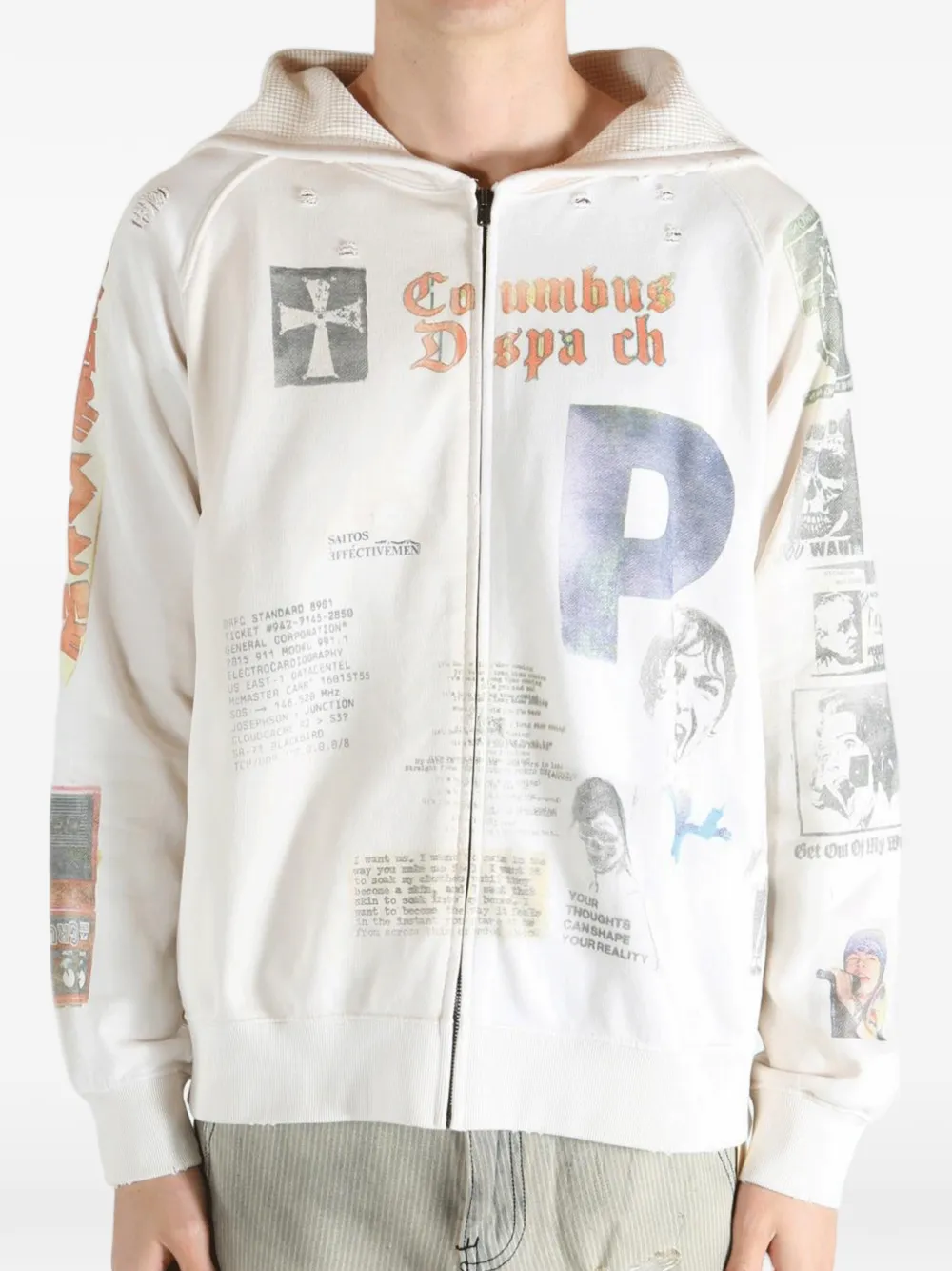  Saitos Sudadera Long Live Rock Con Capucha - Neutro 