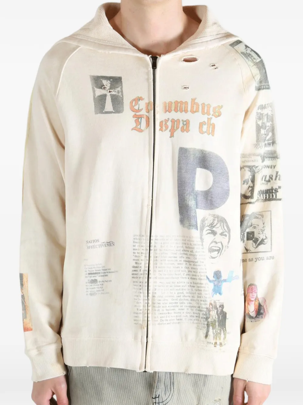  Saitos Sudadera Long Live Rock Con Capucha - Neutro 