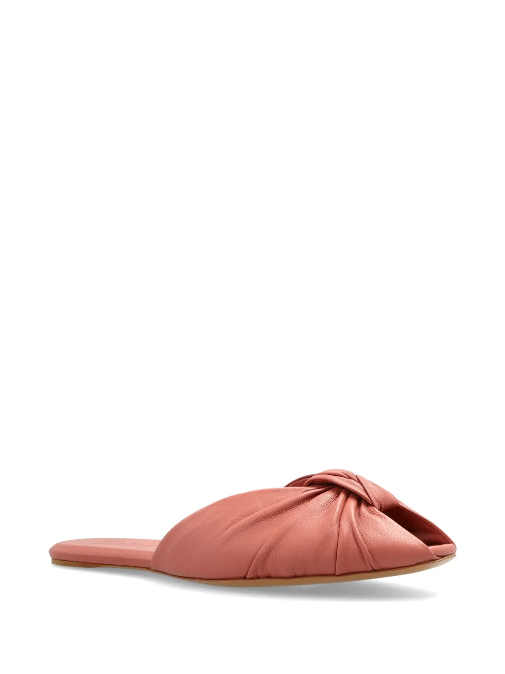 Chloé Suzie knotted leather slides Roze