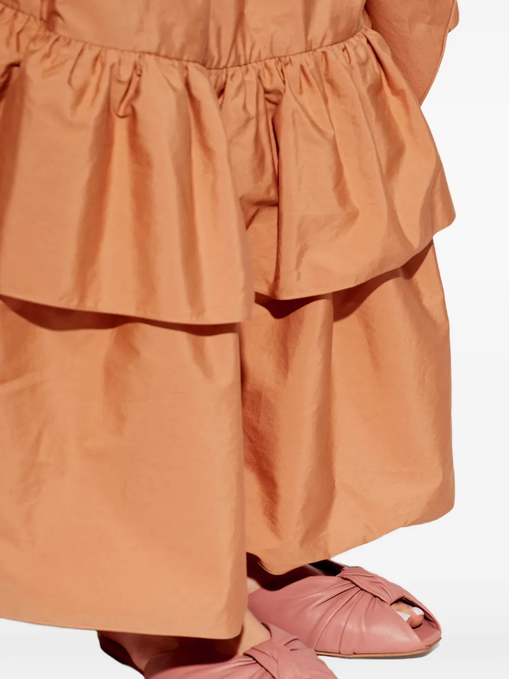 Chloé Suzie knotted leather slides Roze