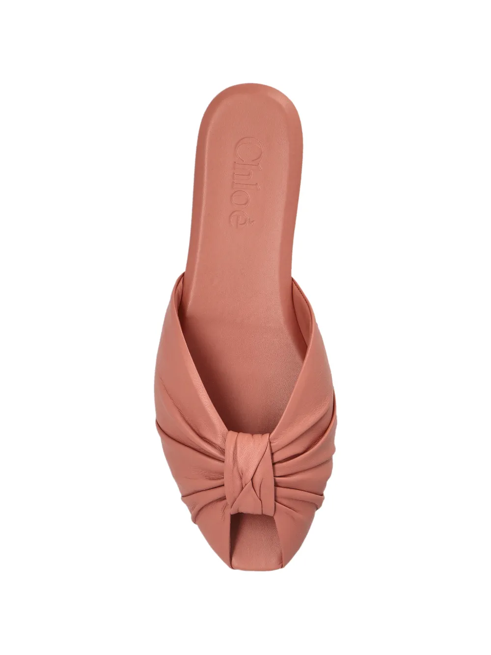 Chloé Suzie knotted leather slides Roze