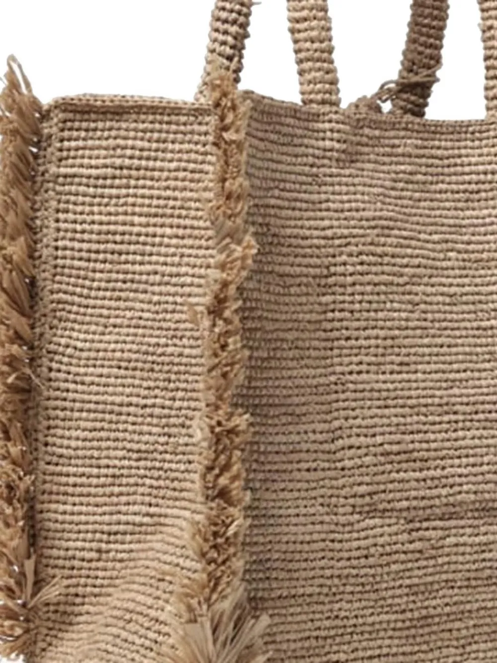 MC2 Saint Barth Colette shopper met franje Beige