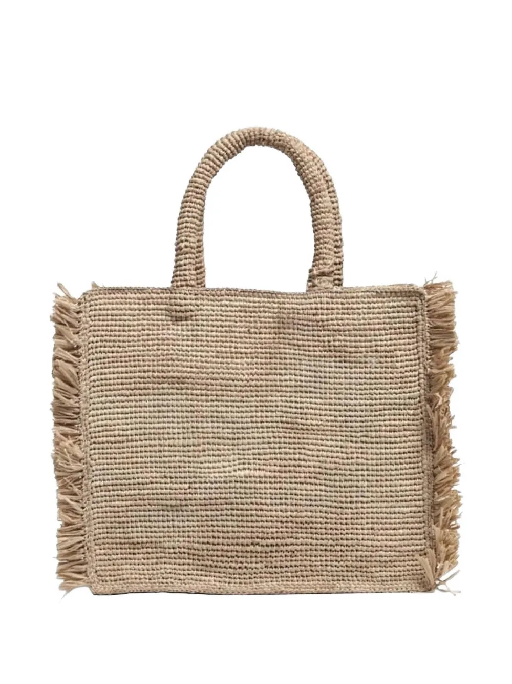 MC2 Saint Barth Colette shopper met franje Beige