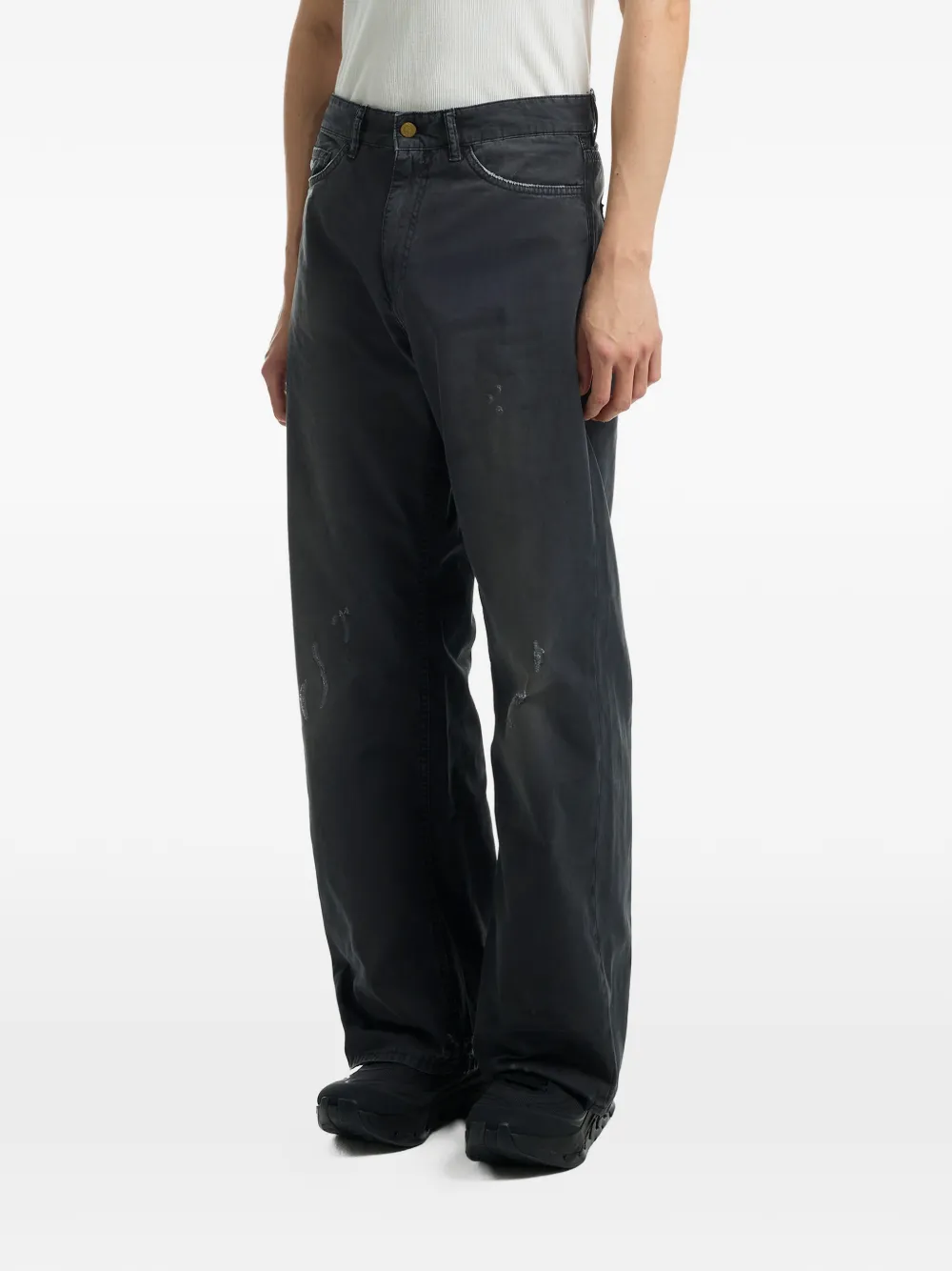 Stockholm Surfboard Club distressed-finish Ralf jeans - Nero