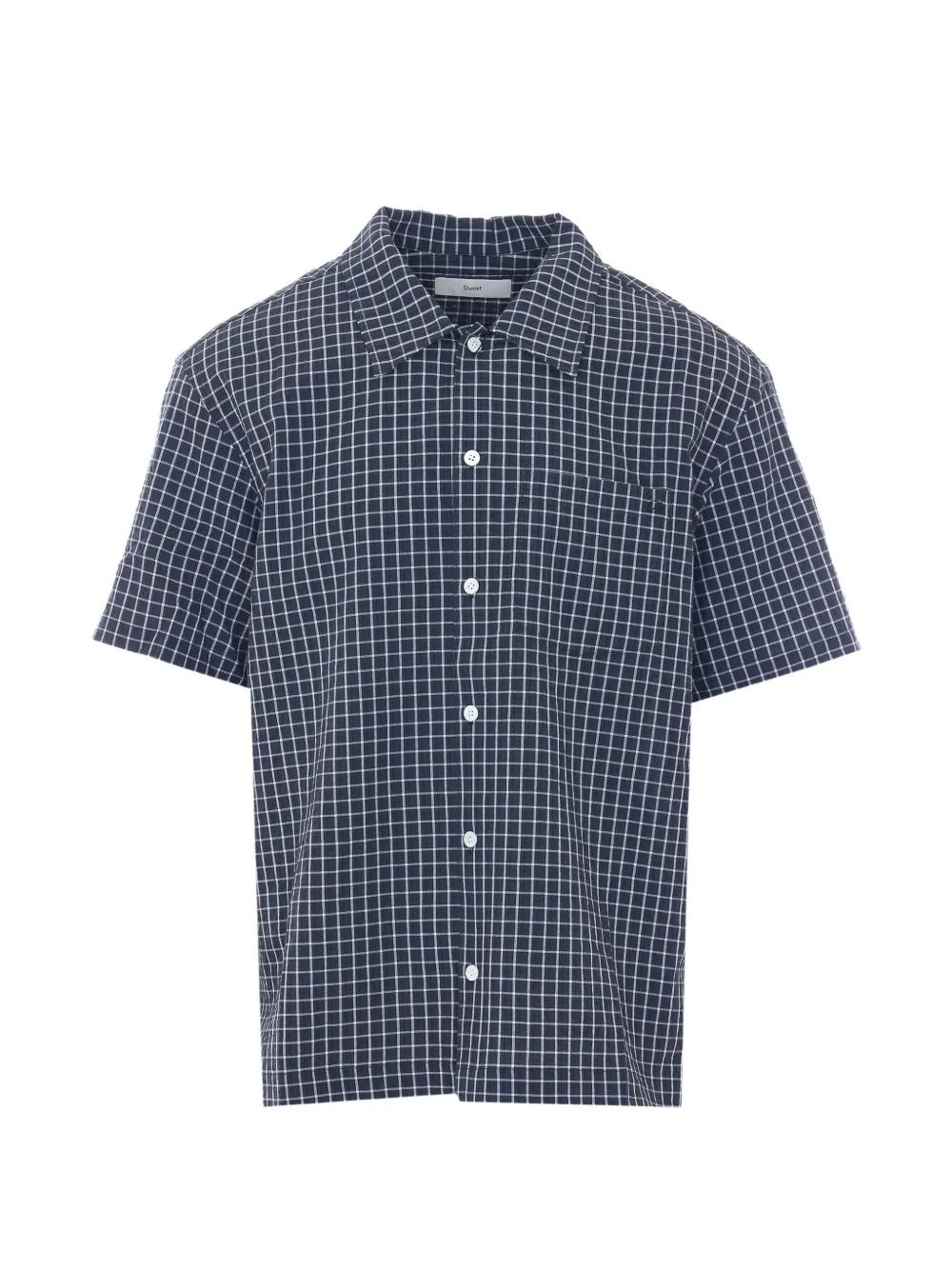 DUNST check-pattern short-sleeve shirt - Nero
