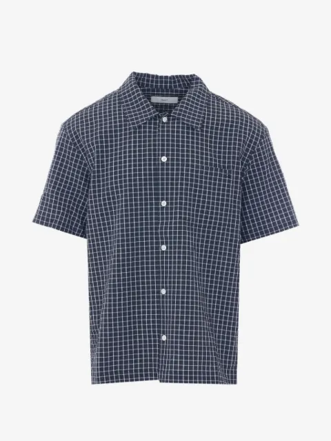 DUNST check-pattern short-sleeve shirt