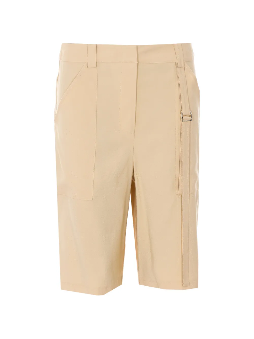 Patrizia Pepe buckle-detail logo-plaque shorts - Toni neutri