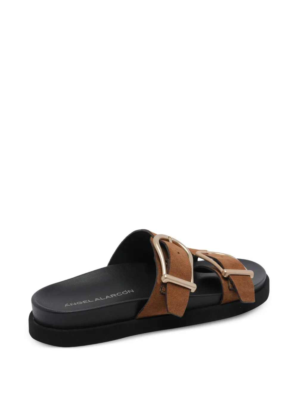 ANGEL ALARCON buckle-fastening suede sandals Bruin