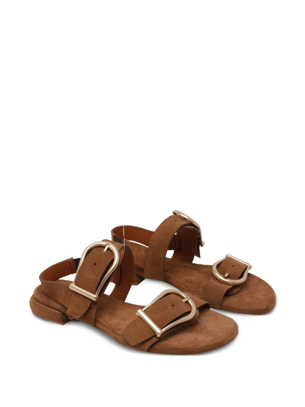 ANGEL ALARCON buckle-fastening suede sandals Bruin