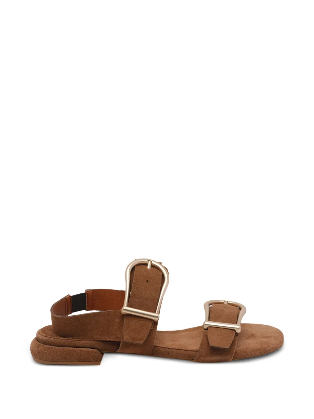 ANGEL ALARCON buckle-fastening suede sandals - Marrone