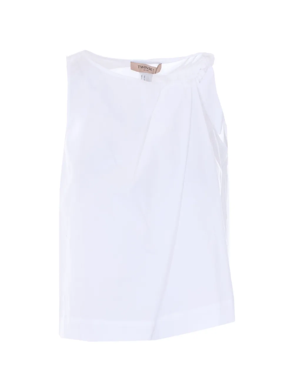 TWINSET draped sleeveless top - Bianco