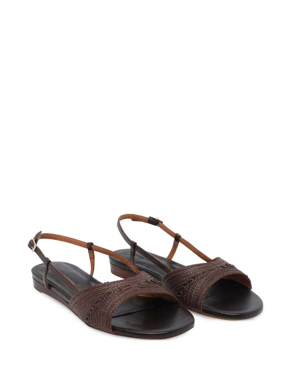 ANGEL ALARCON woven leather sandals Bruin