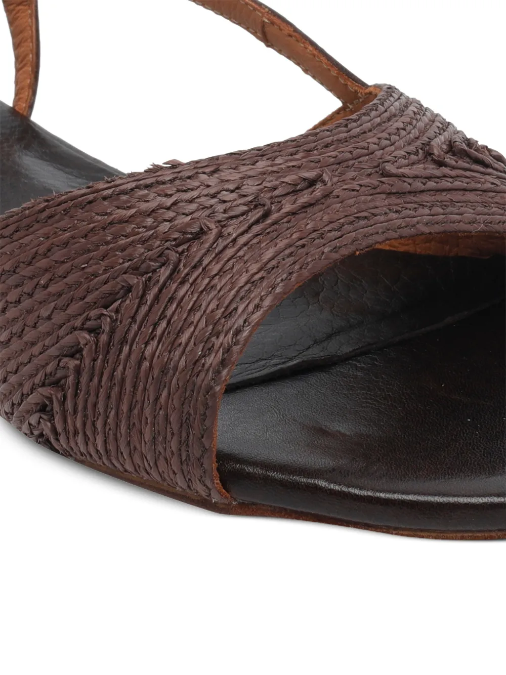 ANGEL ALARCON woven leather sandals Bruin