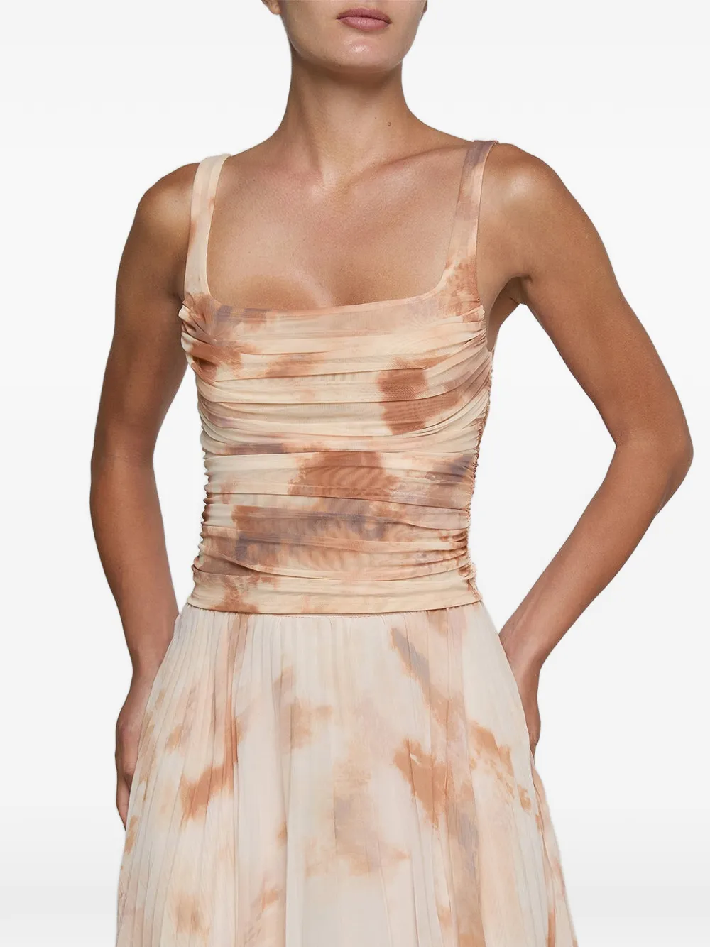L'Agence Rasha gelaagde tanktop Beige