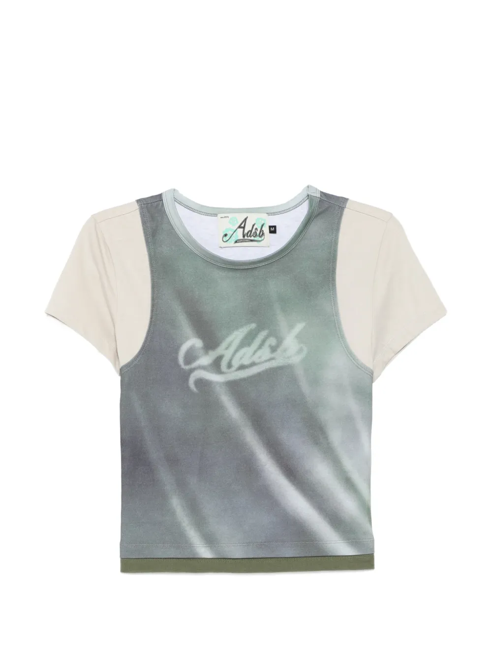Andersson Bell logo-print layered T-shirt - Grigio