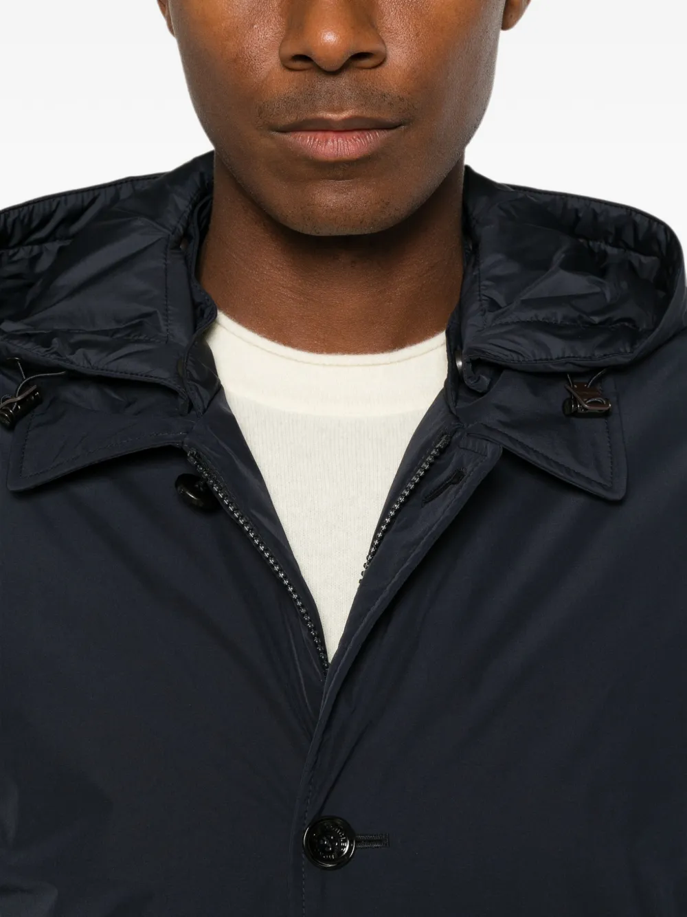 Moncler Evrine parka met capuchon Blauw