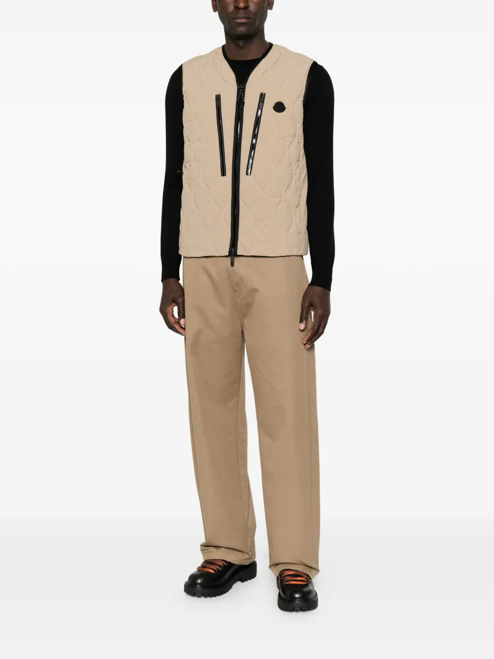 Moncler Arapot quilted vest Beige