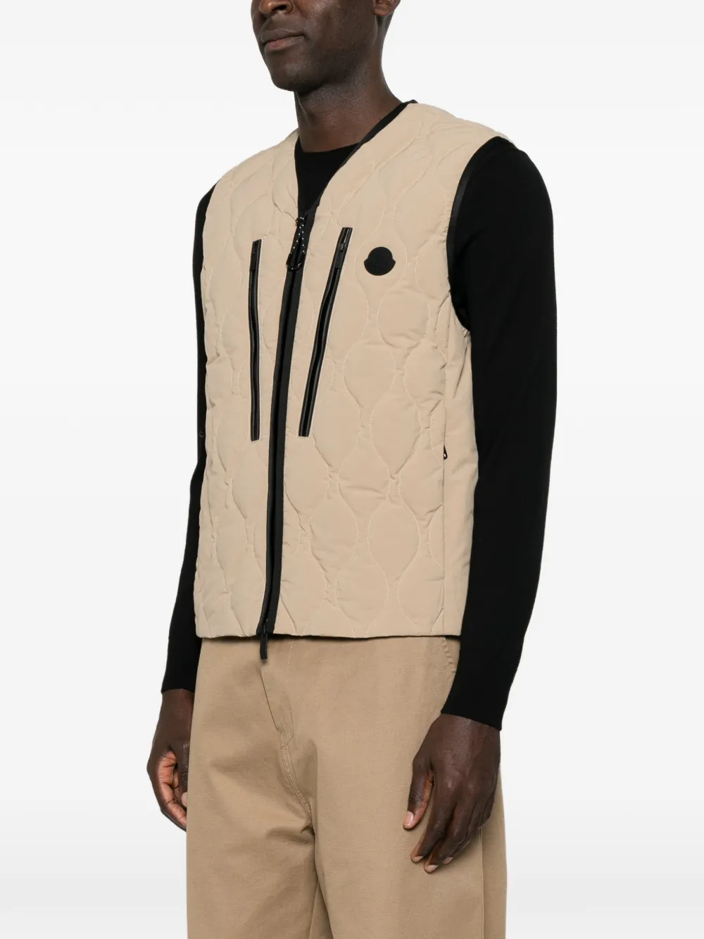 Moncler Arapot quilted vest Beige