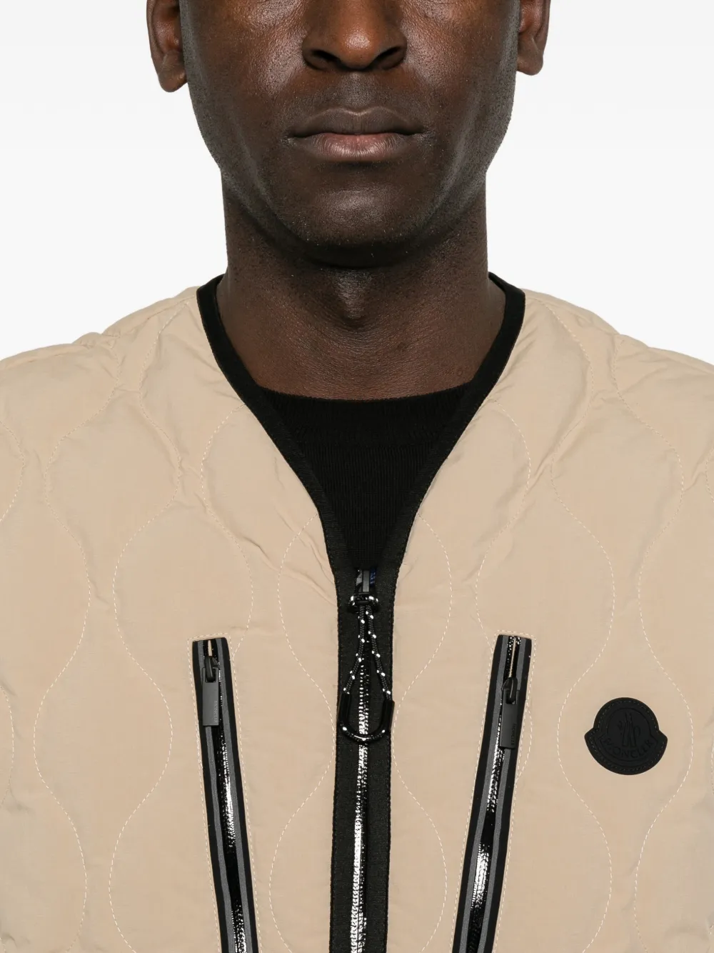 Moncler Arapot quilted vest Beige