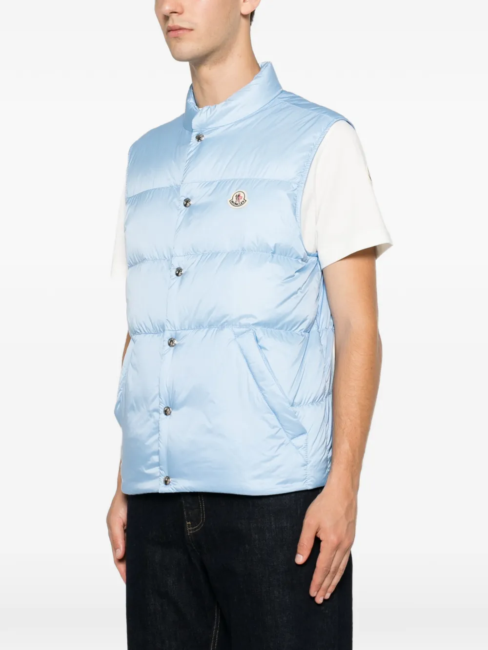 Moncler Bodywarmer met logopatch Blauw