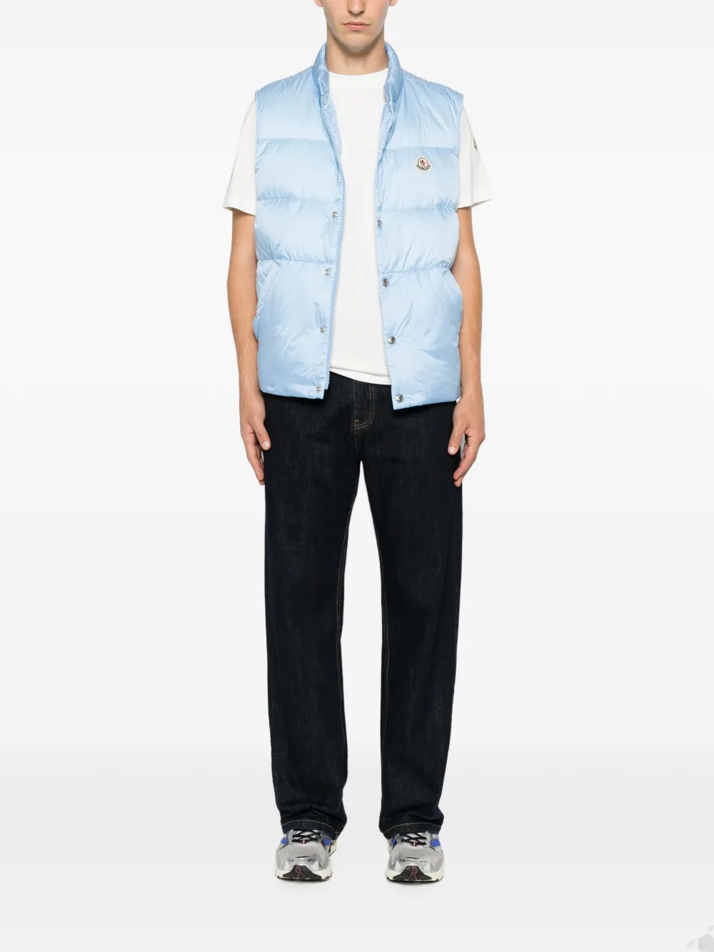 Moncler Bodywarmer met logopatch Blauw