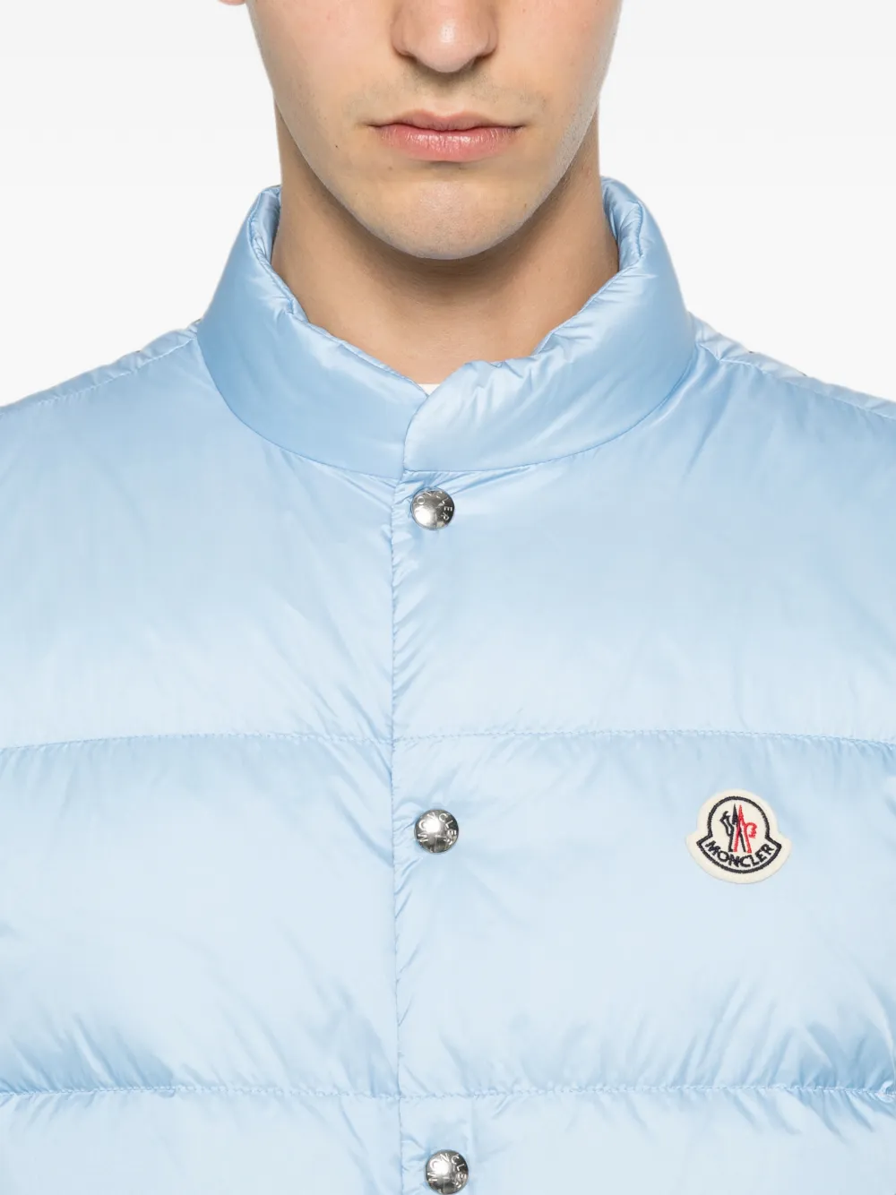 Moncler Bodywarmer met logopatch Blauw