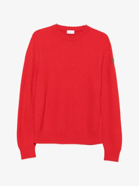 Moncler waffle-knit logo-patch sweater