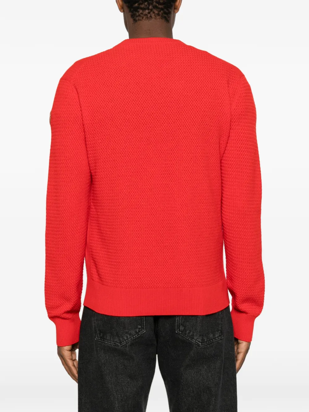 Moncler Kasjmier en wollen trui met textuur Rood